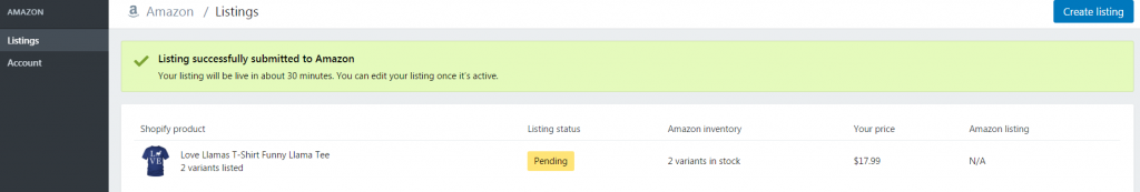 Listing created