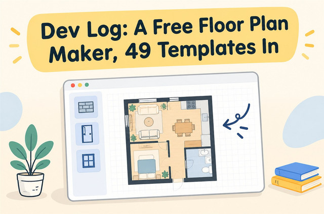 Cover: a floor plan editor on a laptop