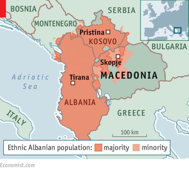 Этническая карта албании
