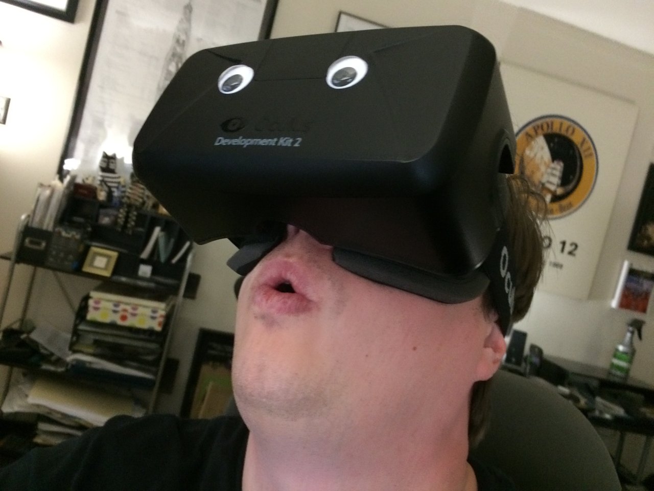 I have a pair of googly eyes glued to my Gear VR. 