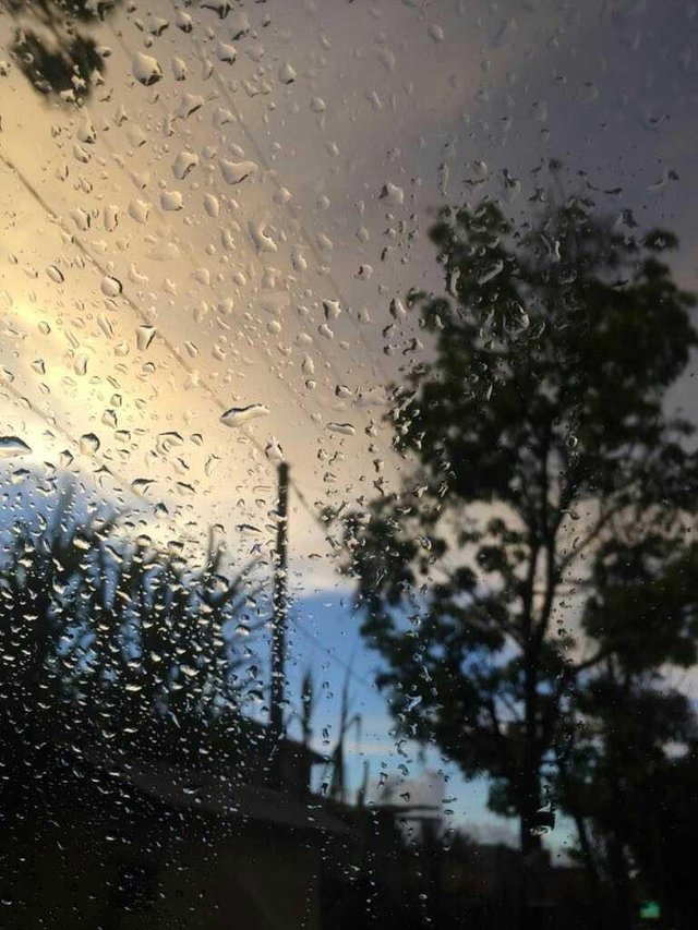 The rain is really hard. Real Rain will come.
