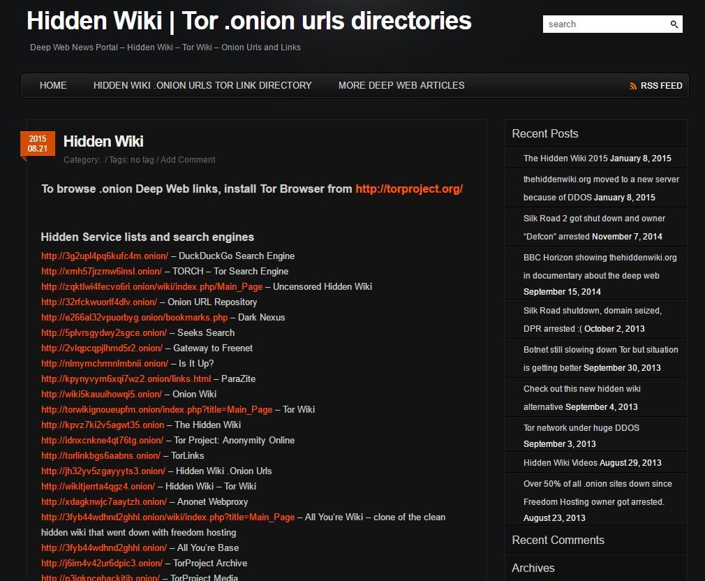 Tor dark web