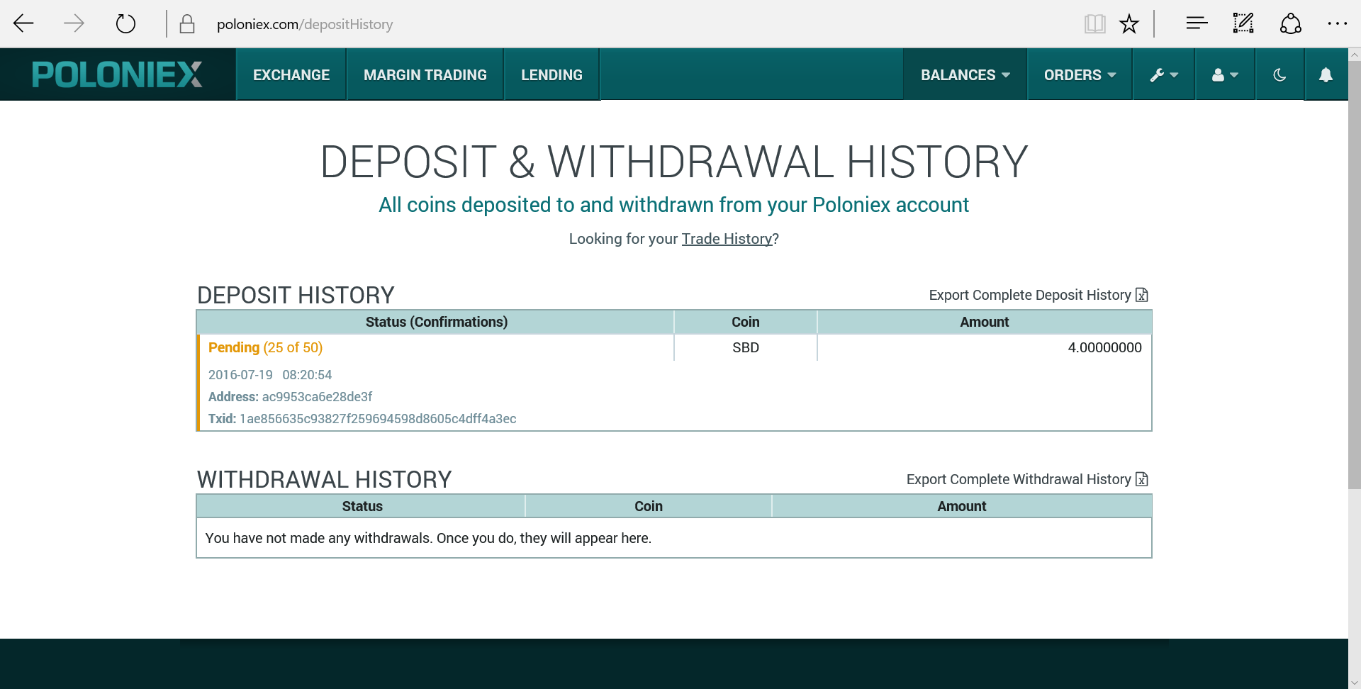 Deposit completed. Poloniex. Poloniex как посмотреть историю. Тристан д’Агоста Poloniex. Poloniex the leading Crypto Exchange.